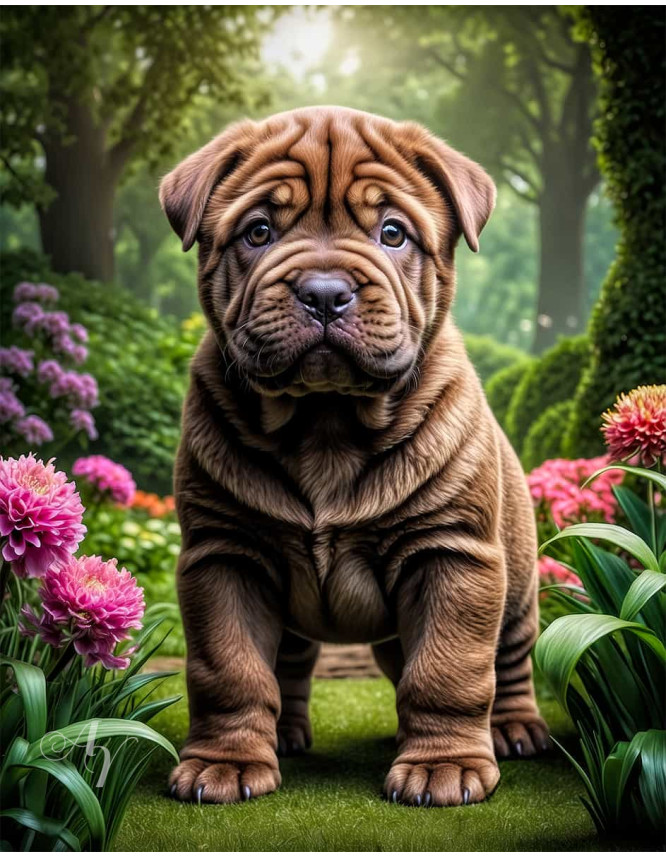 Shar Pei Portrait Paintings Shar Pei Portrait Paintings
