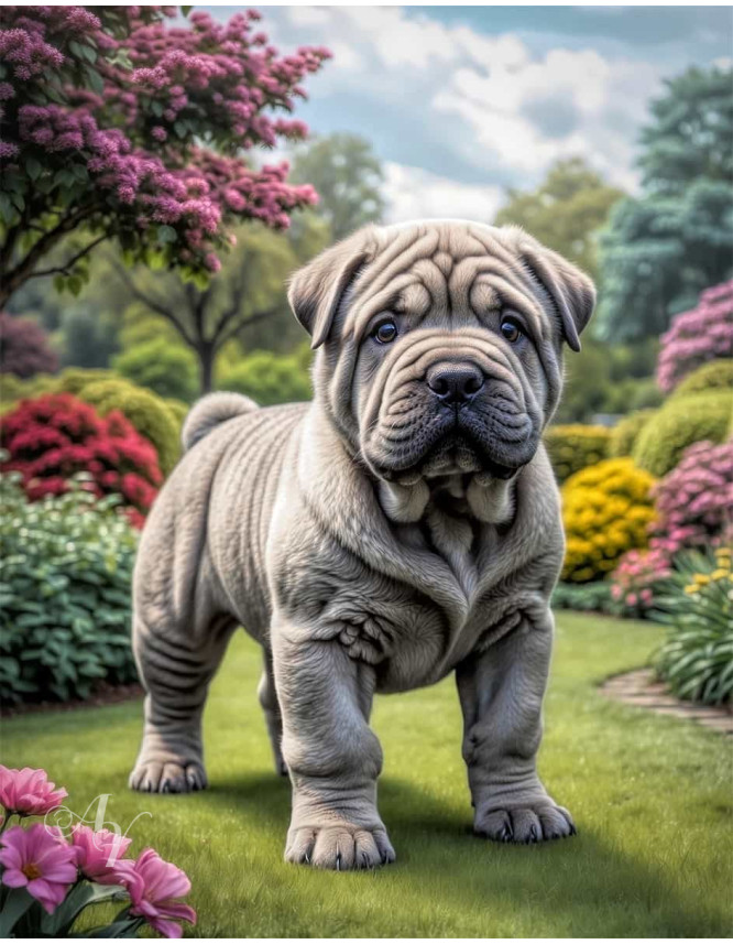 Shar Pei Portrait Paintings Shar Pei Portrait Paintings