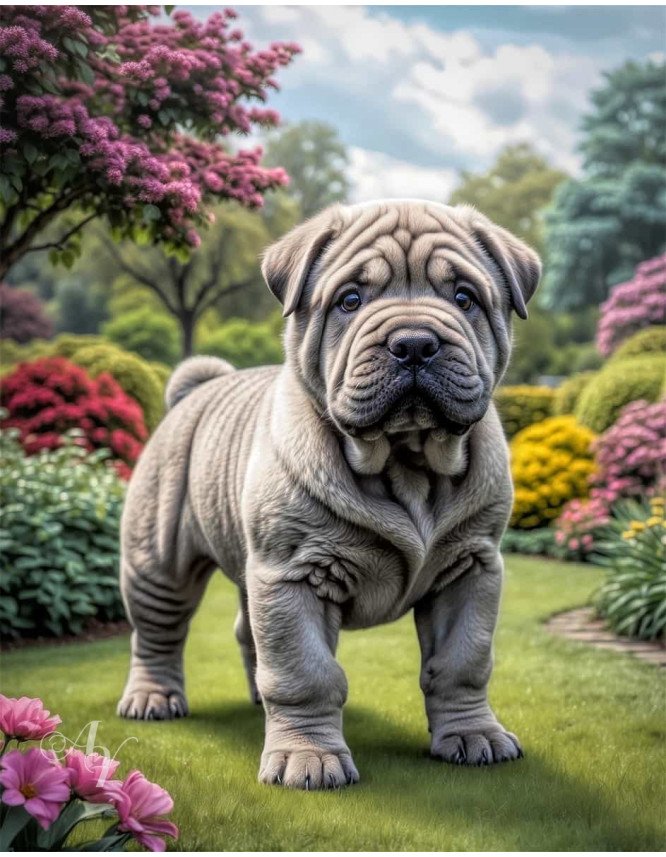 Shar Pei Portrait Paintings Shar Pei Portrait Paintings