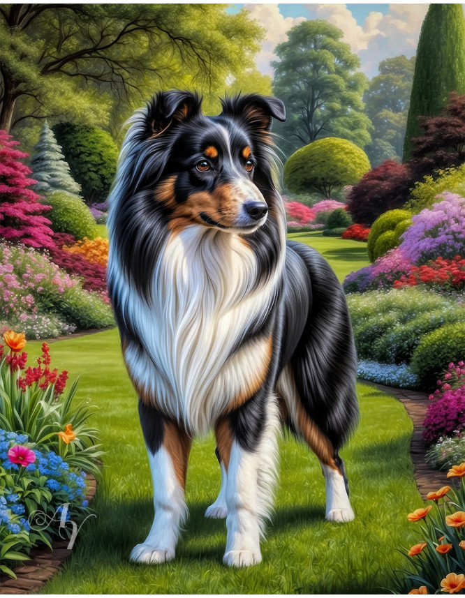 Shetland Sheepdog Portrait Paintings