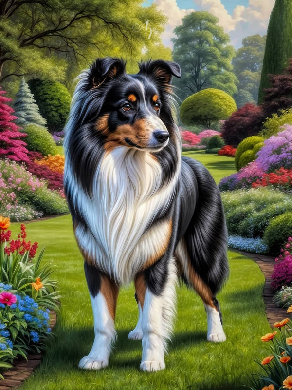 Shetland Sheepdog Portrait Paintings