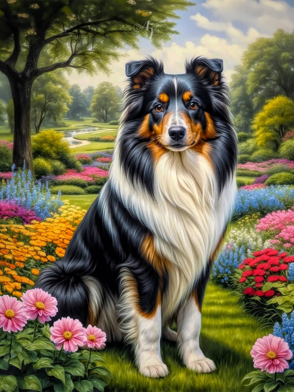 Shetland Sheepdog Portrait Paintings