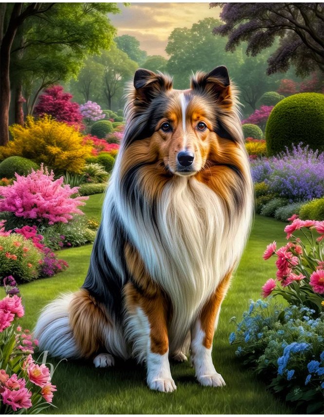 Shetland Sheepdog Portrait Paintings