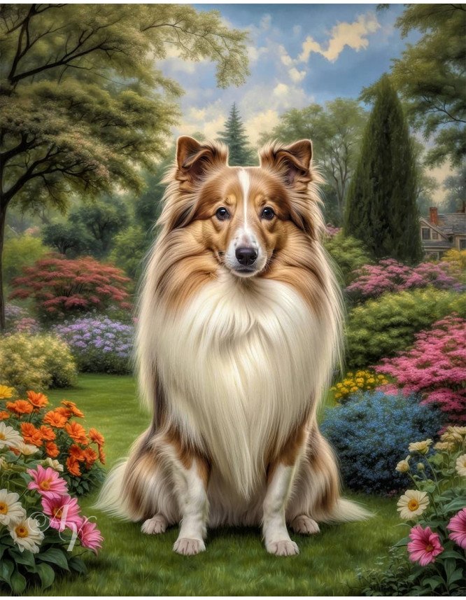 Shetland Sheepdog Portrait Paintings