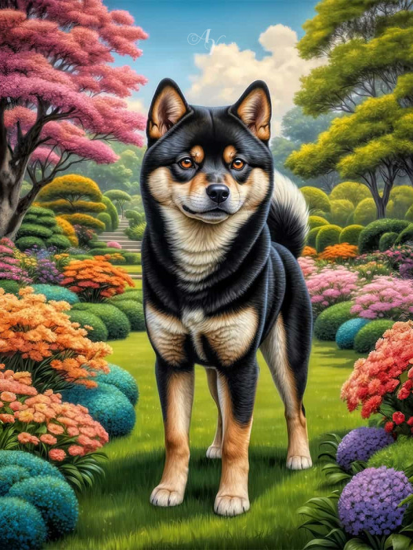 Shiba Inu Portrait Paintings
