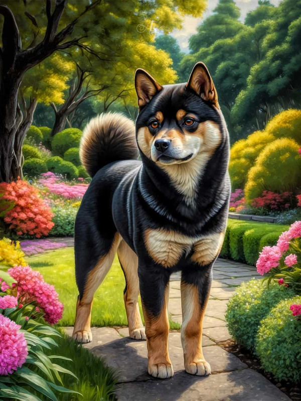Shiba Inu Portrait Paintings