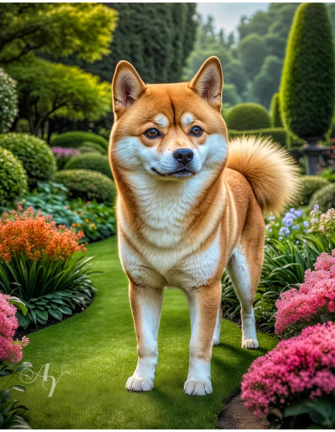 Shiba Inu Portrait Paintings