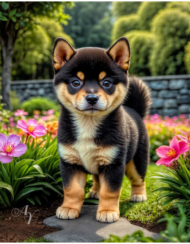 Shiba Inu Portrait Paintings