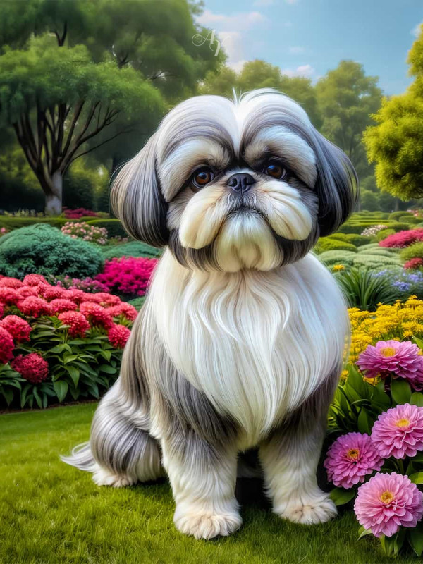 Shih Tzu Portrait Paintings
