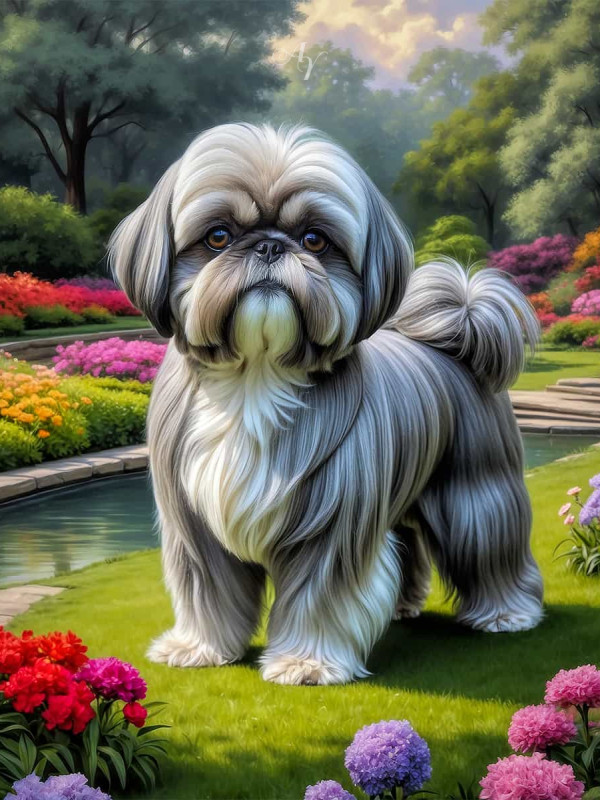 Shih Tzu Portrait Paintings