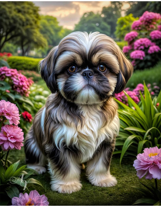 Shih Tzu Portrait Paintings