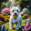 West Highland Terrier Portrait Paintings