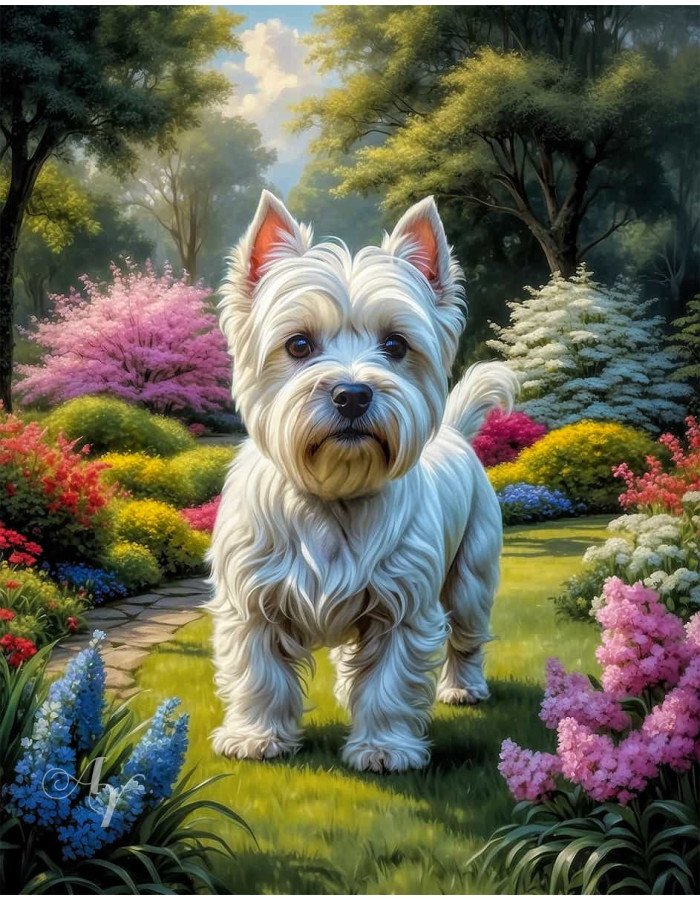 West Highland Terrier Portrait Paintings West Highland Terrier Portrait Paintings