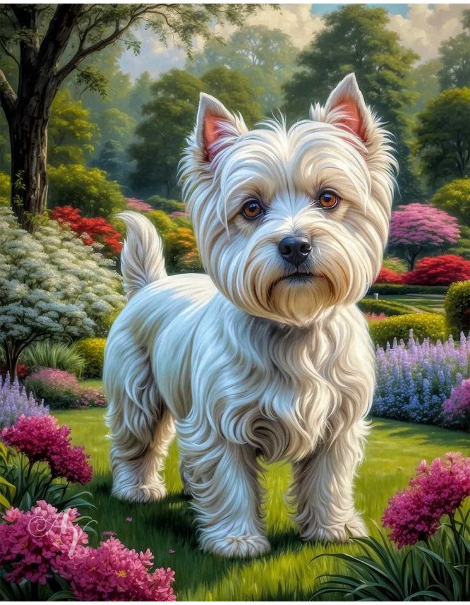 West Highland Terrier Portrait Paintings West Highland Terrier Portrait Paintings