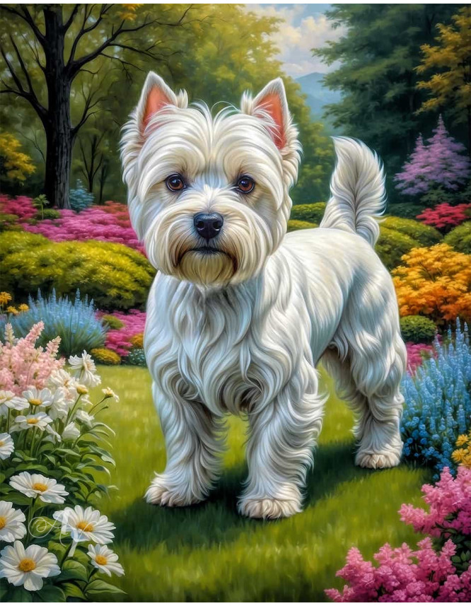 West Highland Terrier Portrait Paintings West Highland Terrier Portrait Paintings