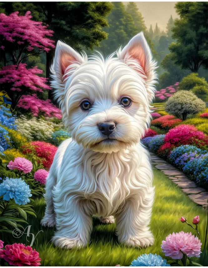 West Highland Terrier Portrait Paintings West Highland Terrier Portrait Paintings