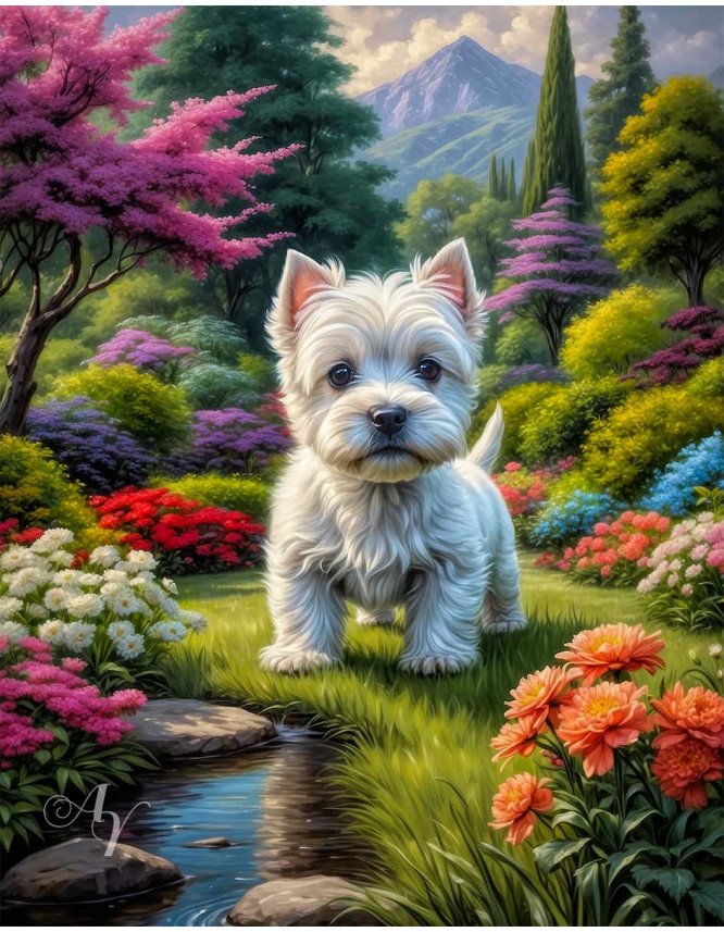 West Highland Terrier Portrait Paintings West Highland Terrier Portrait Paintings