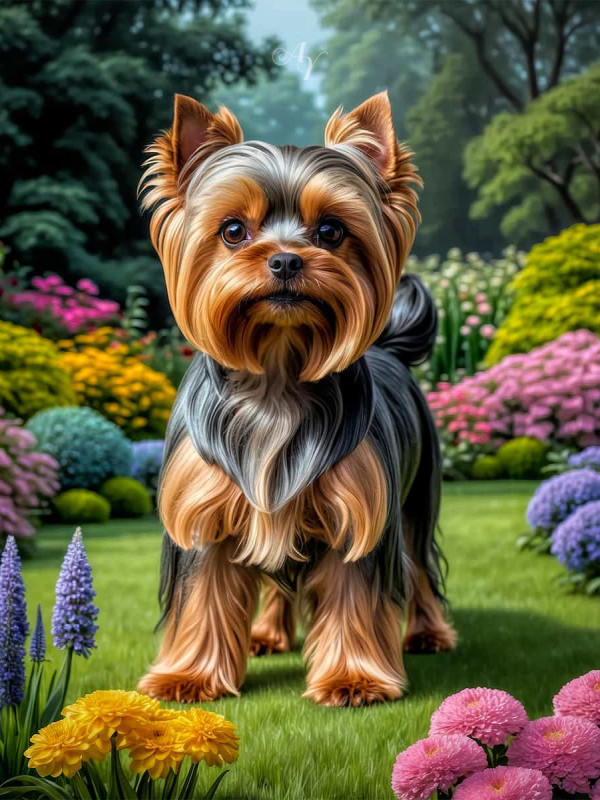 Yorkshire Terrier Portrait Paintings