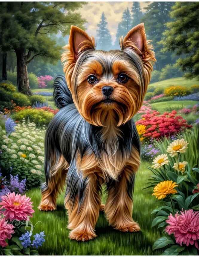 Yorkshire Terrier Portrait Paintings