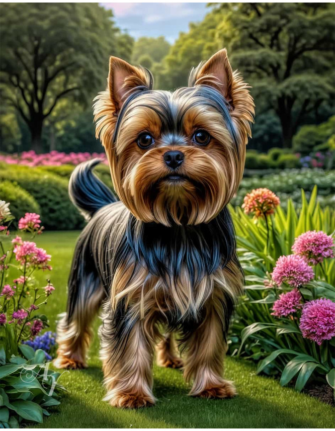 Yorkshire Terrier Portrait Paintings