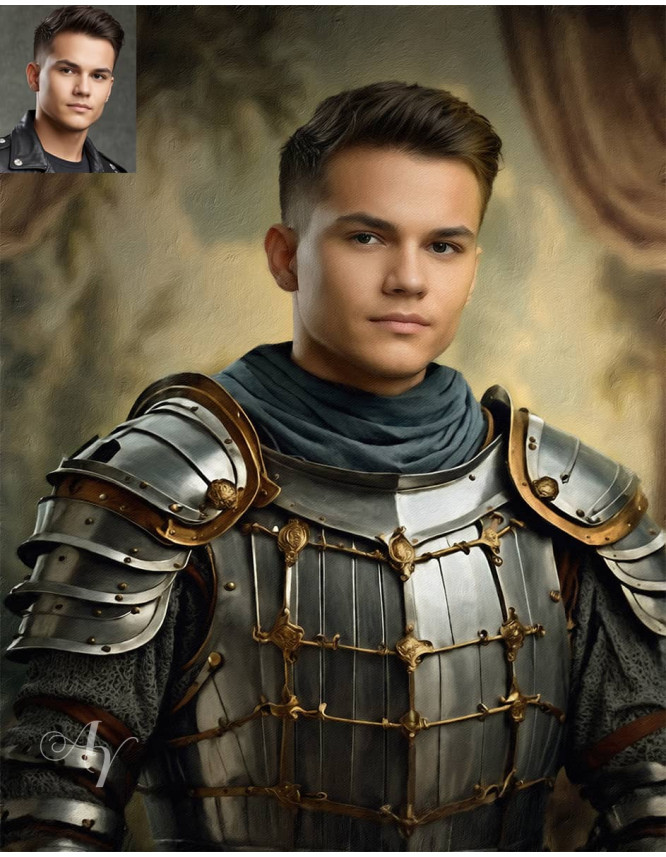 Medieval Knight Customized Photo Paintings Medieval Knight Customized Photo Paintings