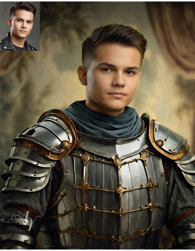 Medieval Knight Customized Photo Paintings Medieval Knight Customized Photo Paintings