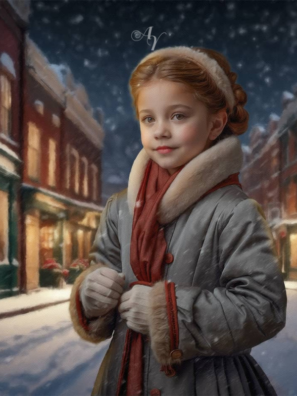 Victorian Street Child Customized Photo Paintings