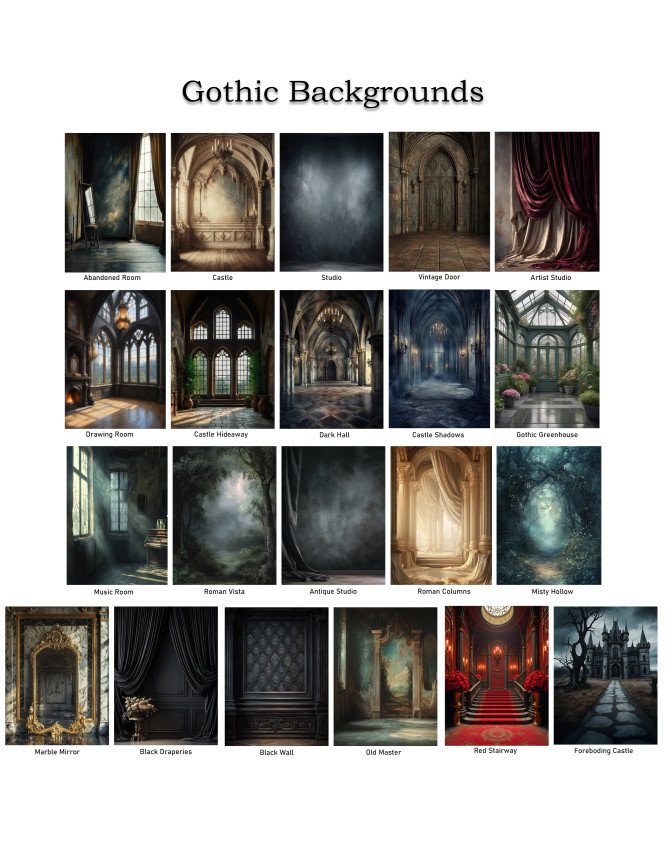 Gothic Customized Photo Paintings Gothic Customized Photo Paintings