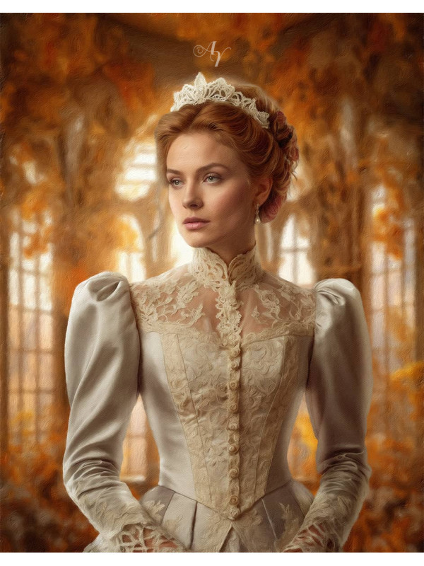 Victorian Bride - Groom Customized Photo Paintings