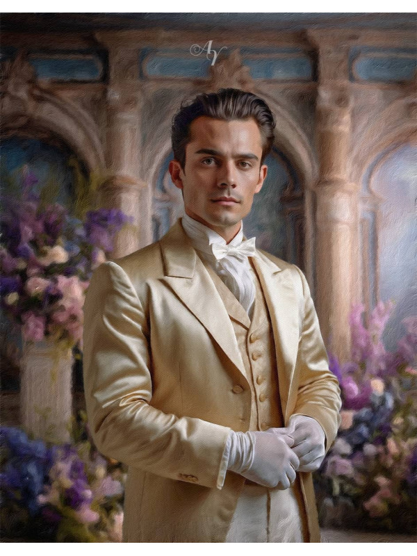 Victorian Bride - Groom Customized Photo Paintings