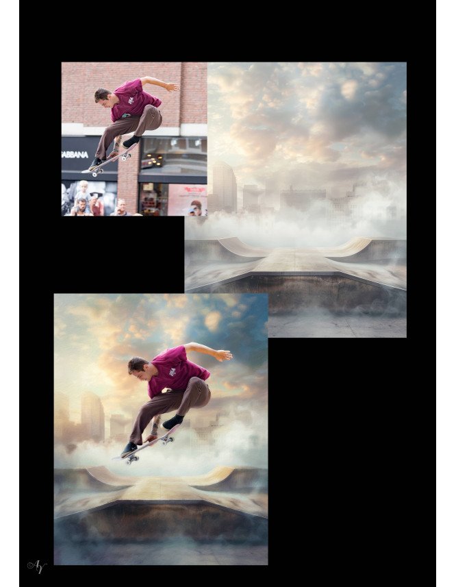 Skateboarding Customized Photo Paintings