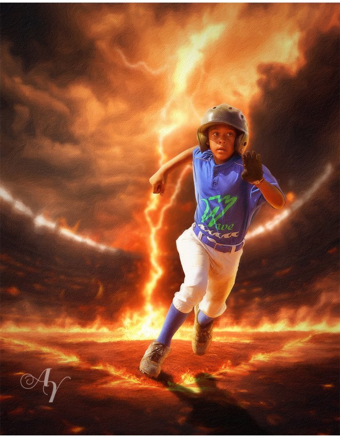 Baseball Star Customized Photo Paintings