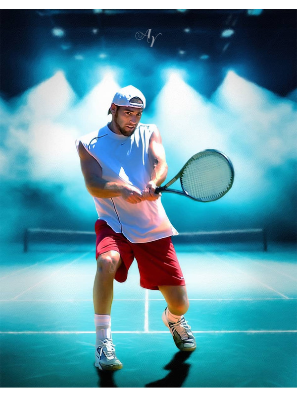 Tennis Fantasy Customized Photo Paintings on Canvas