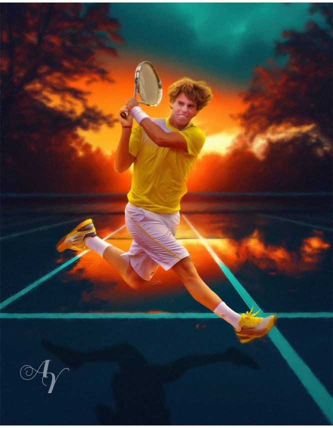 Tennis Customized Photo Paintings