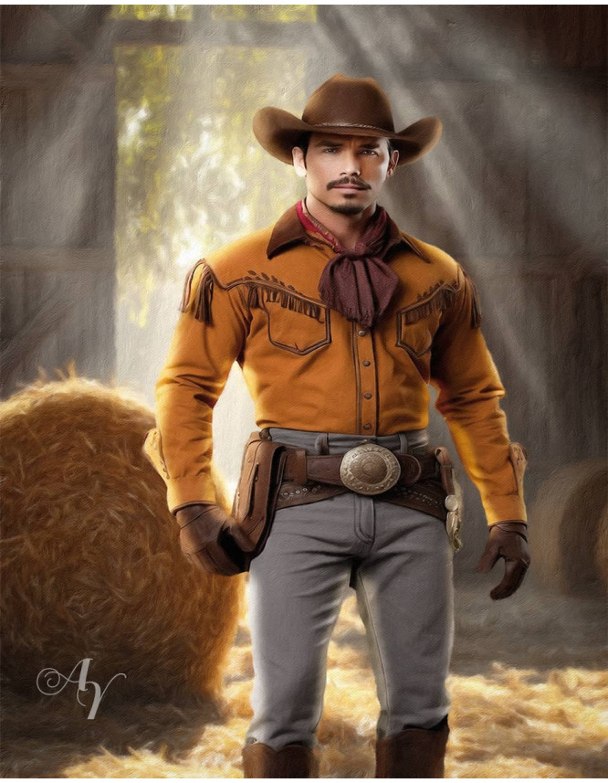 Adult Cowboy - Cowgirl Customized Photo Paintings