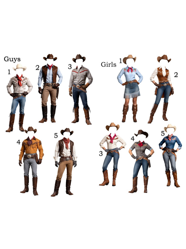 Adult Cowboy - Cowgirl Customized Photo Paintings