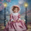 Victorian Lamplit Garden Child Customized Photo Paintings