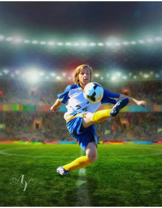 Soccer Star Customized Photo Paintings Soccer Star Customized Photo Paintings