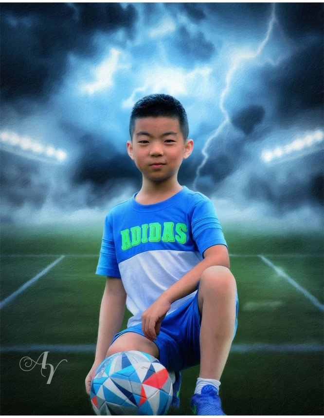 Soccer Star Customized Photo Paintings Soccer Star Customized Photo Paintings
