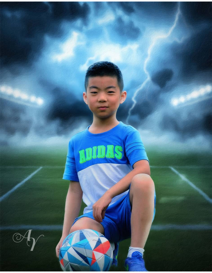 Soccer Star Customized Photo Paintings Soccer Star Customized Photo Paintings