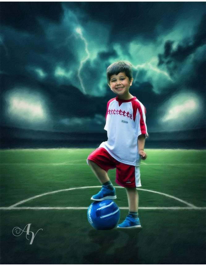 Soccer Star Customized Photo Paintings