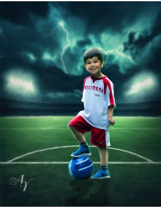 Soccer Star Customized Photo Paintings Soccer Star Customized Photo Paintings