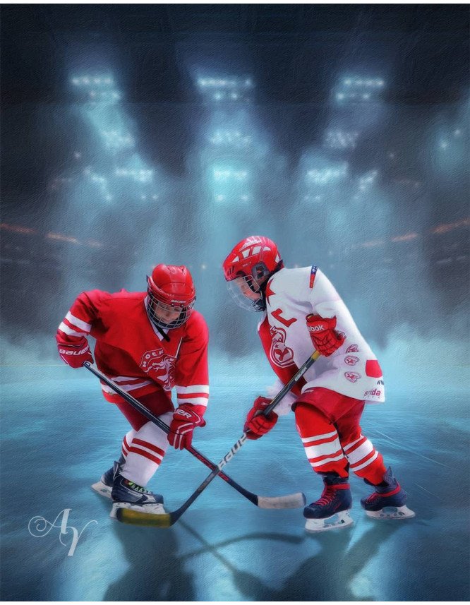 Ice Skating - Hockey Customized Photo Paintings Ice Skating - Hockey Customized Photo Paintings