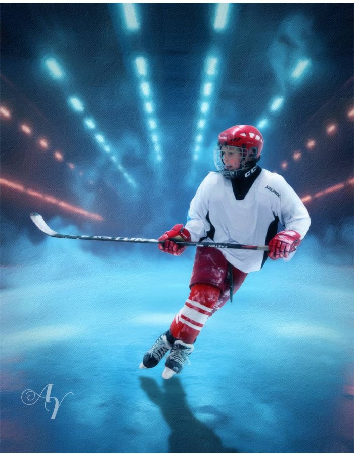 Ice Skating - Hockey Customized Photo Paintings Ice Skating - Hockey Customized Photo Paintings