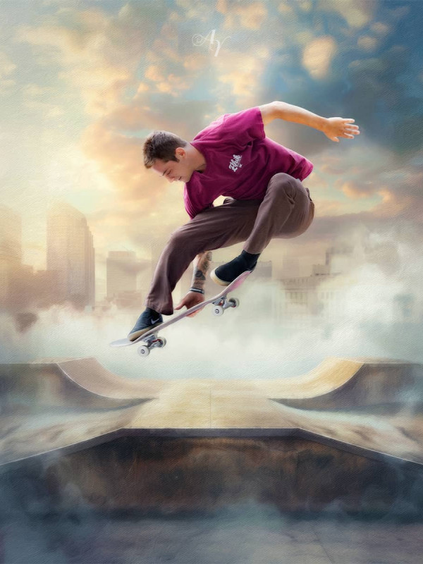 Skateboarding Customized Photo Paintings