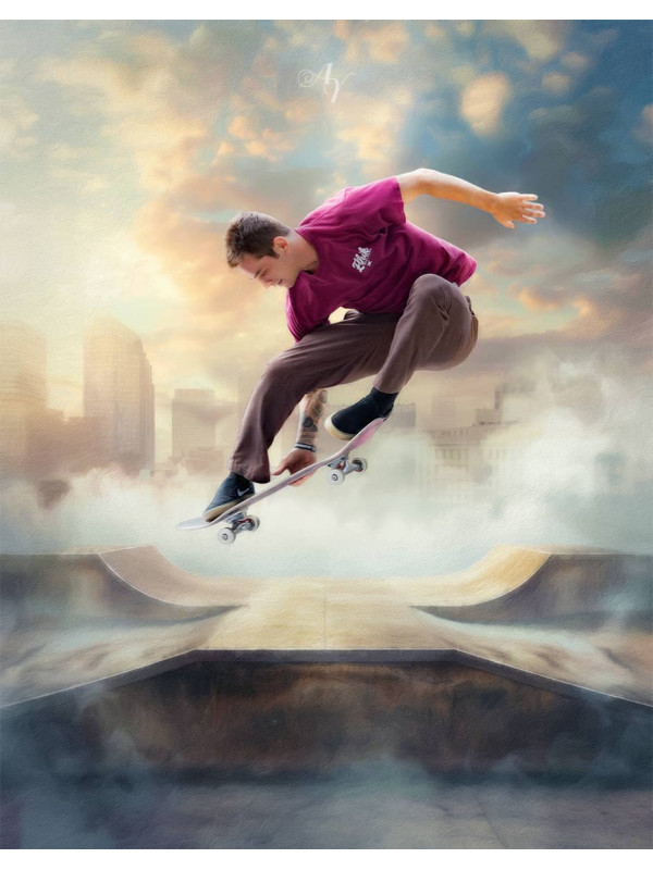 Skateboarding Customized Photo Paintings