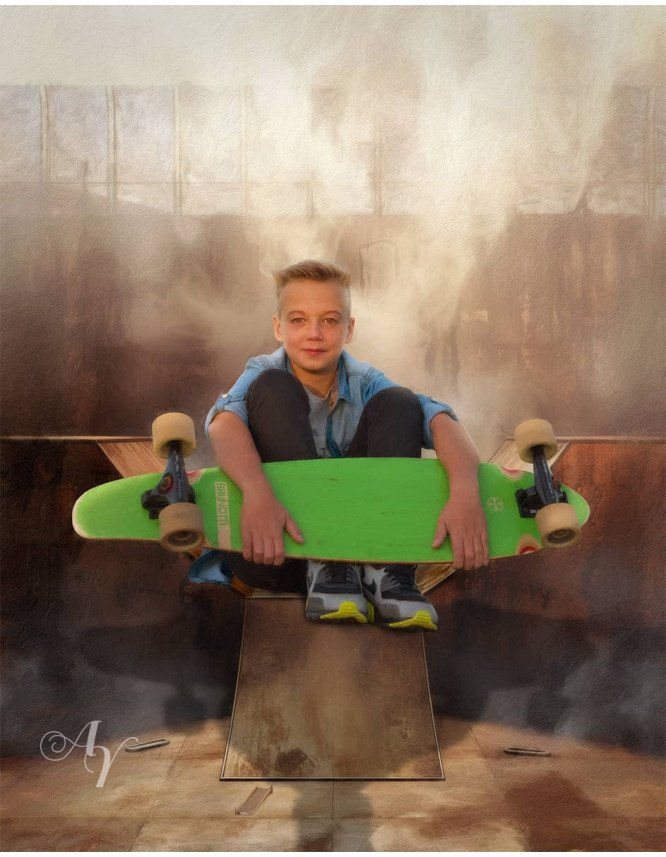 Skateboarding Customized Photo Paintings