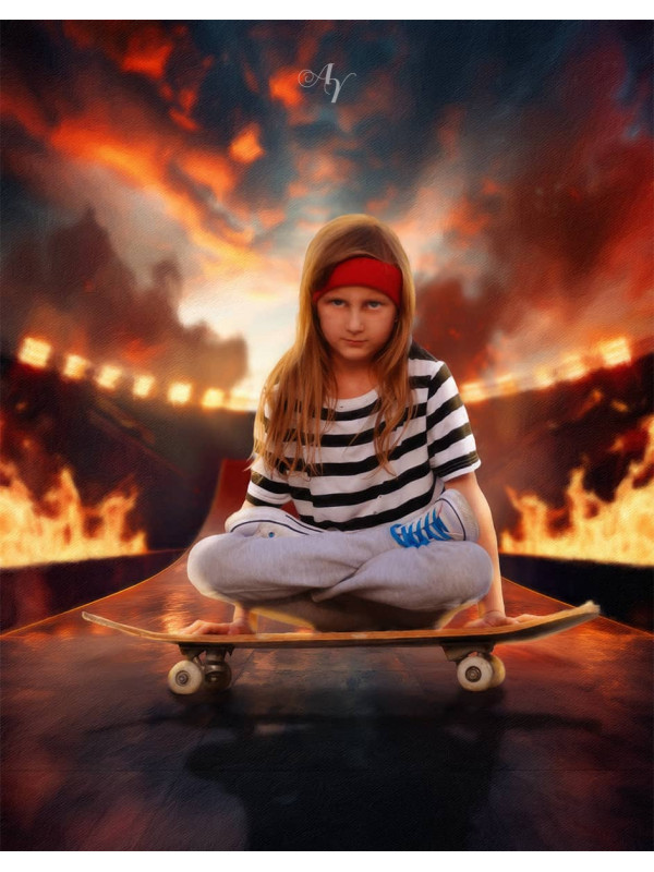 Skateboarding Customized Photo Paintings
