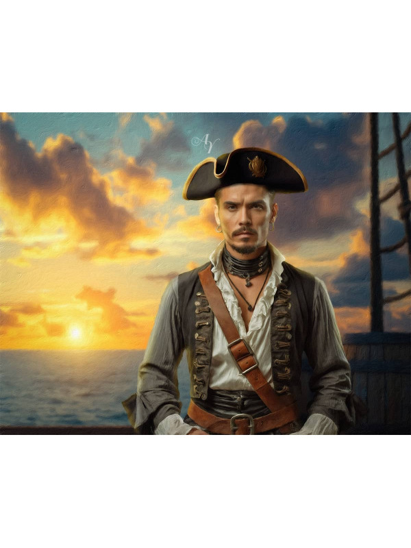 Adult Pirate Customized Photo Paintings