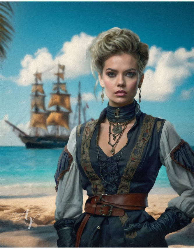 Adult Pirate Customized Photo Paintings Adult Pirate Customized Photo Paintings